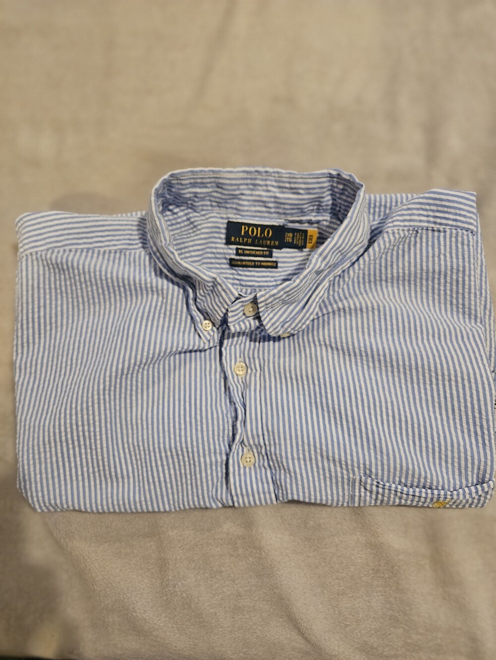 Polo Ralph Lauren Men’s Striped Button-Down – Blue/White – Size 2XB